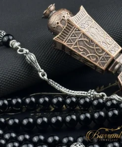 Alternative view of Black Agate - Onyx Rosary